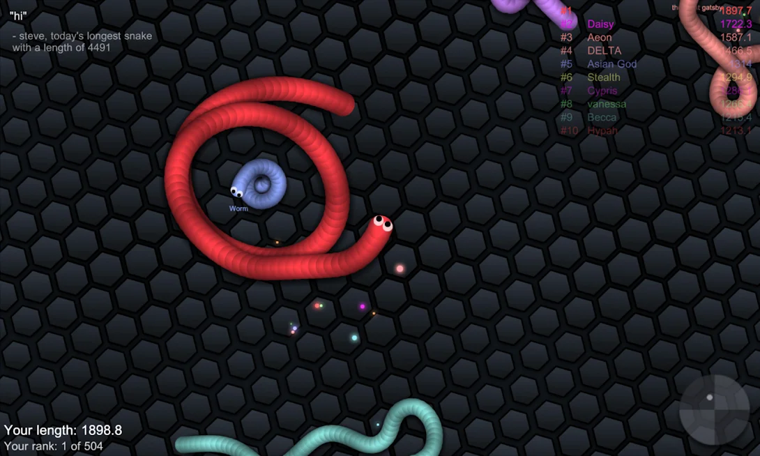 Скриншот slither.io 2